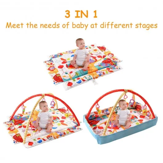 3 In 1 Multifunctional Musical Hanging Toys Play Mat