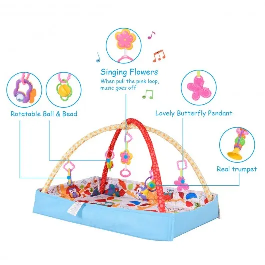 3 In 1 Multifunctional Musical Hanging Toys Play Mat