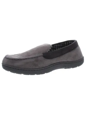 32 DEGREES HEAT Mens Gray Color Block Anti-Moisture Moc-Toe Cushioned Odor Control Round Toe Slip On Slippers Shoes