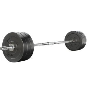 68KG Barbell Weight Set Plates Bar Bench Press Fitness Exercise Home Gym 168cm