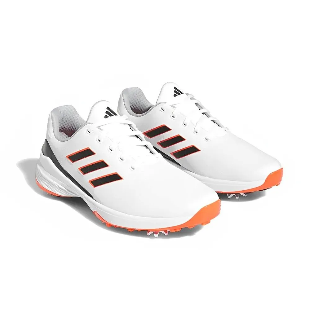 Adidas Men's ZG23 MD Spiked Golf Shoes - White/Black/Solar Red