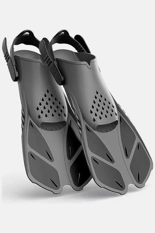 Adults Snorkel Fins Adjustable Buckles Open Heel Swim Flippers