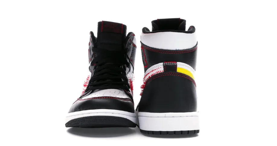 Air Jordan 1 Retro High Defiant White Black Gym Red