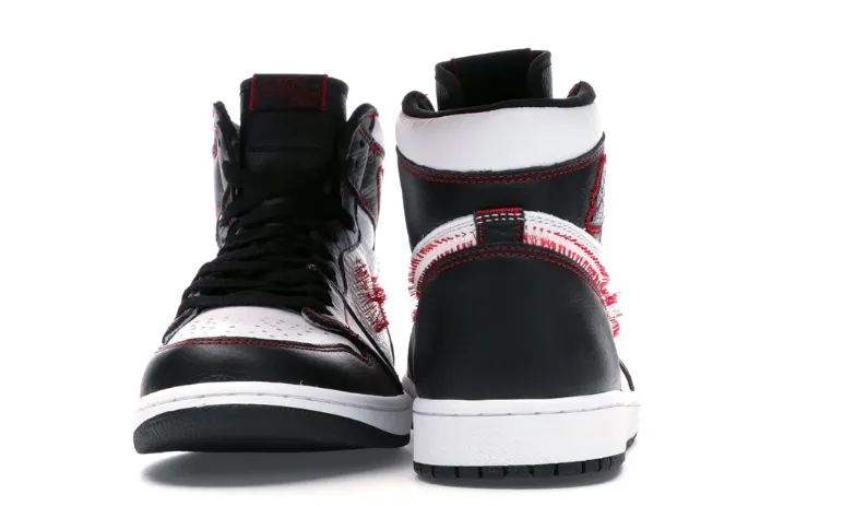 Air Jordan 1 Retro High Defiant White Black Gym Red