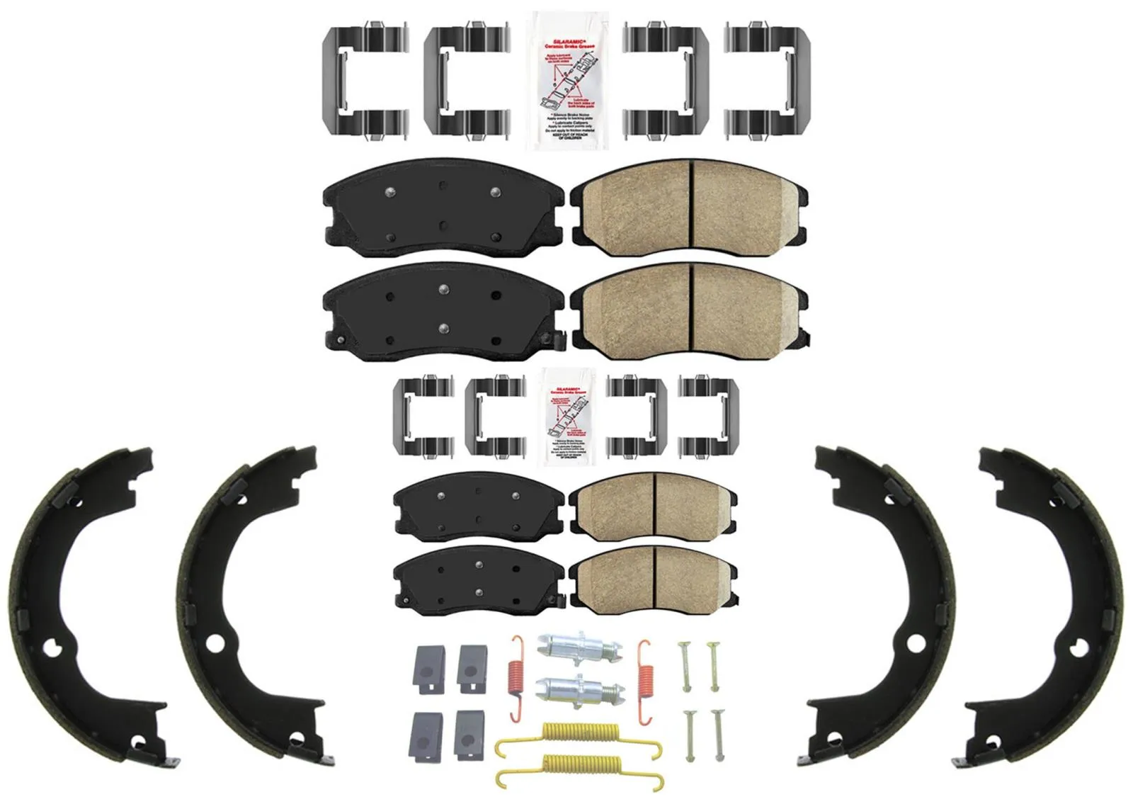 AME Ceramic Disc Brake Pads Parking Brake Shoes for Chevrolet Equinox 07-09