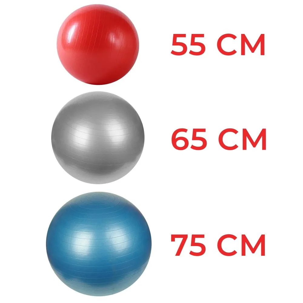 Anti-Burst Gym Ball - 55cm  65cm or 75cm w/ Pump