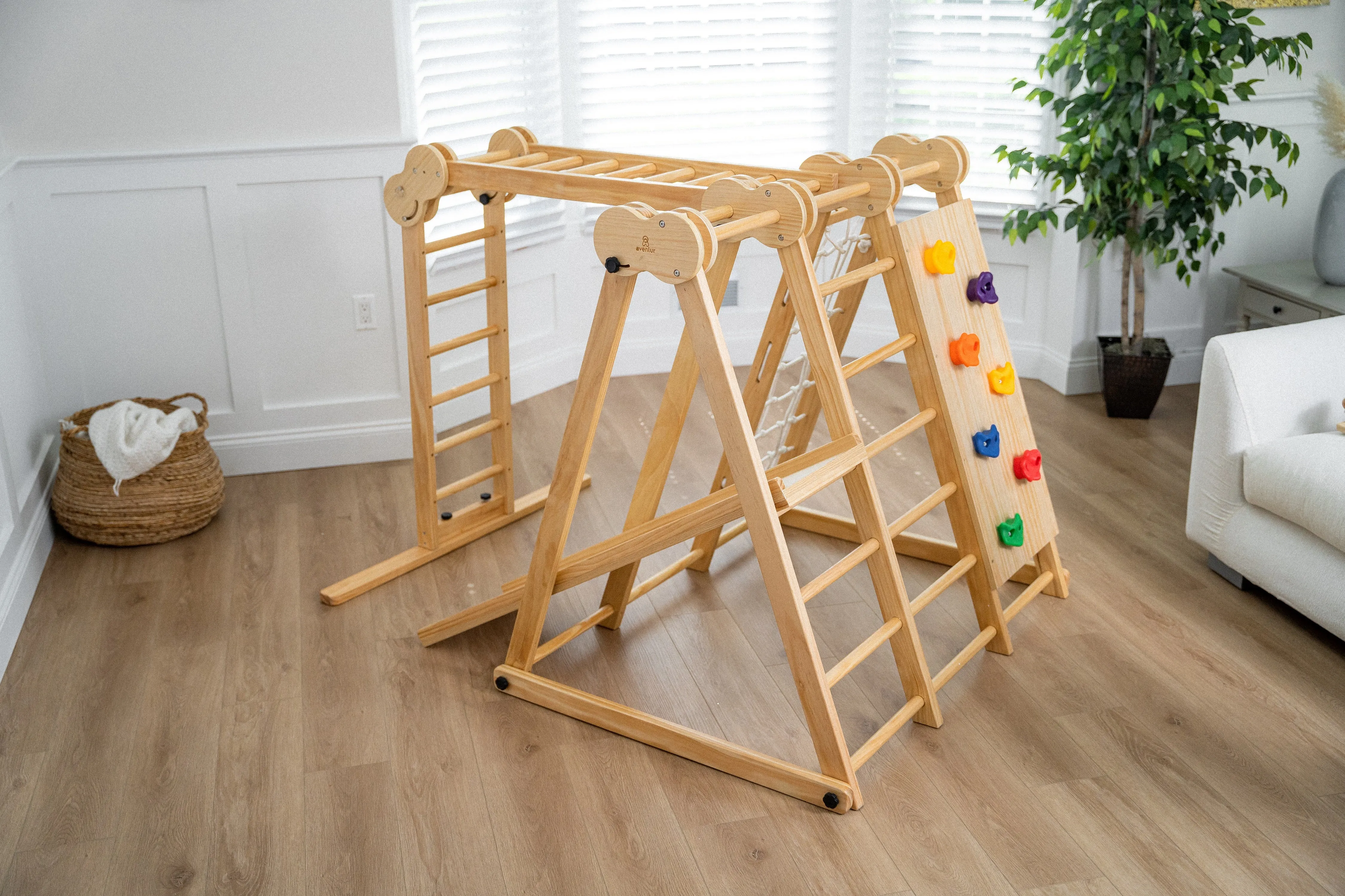 Avenlur Chestnut - 8-in-1 Indoor Jungle Gym for Toddlers