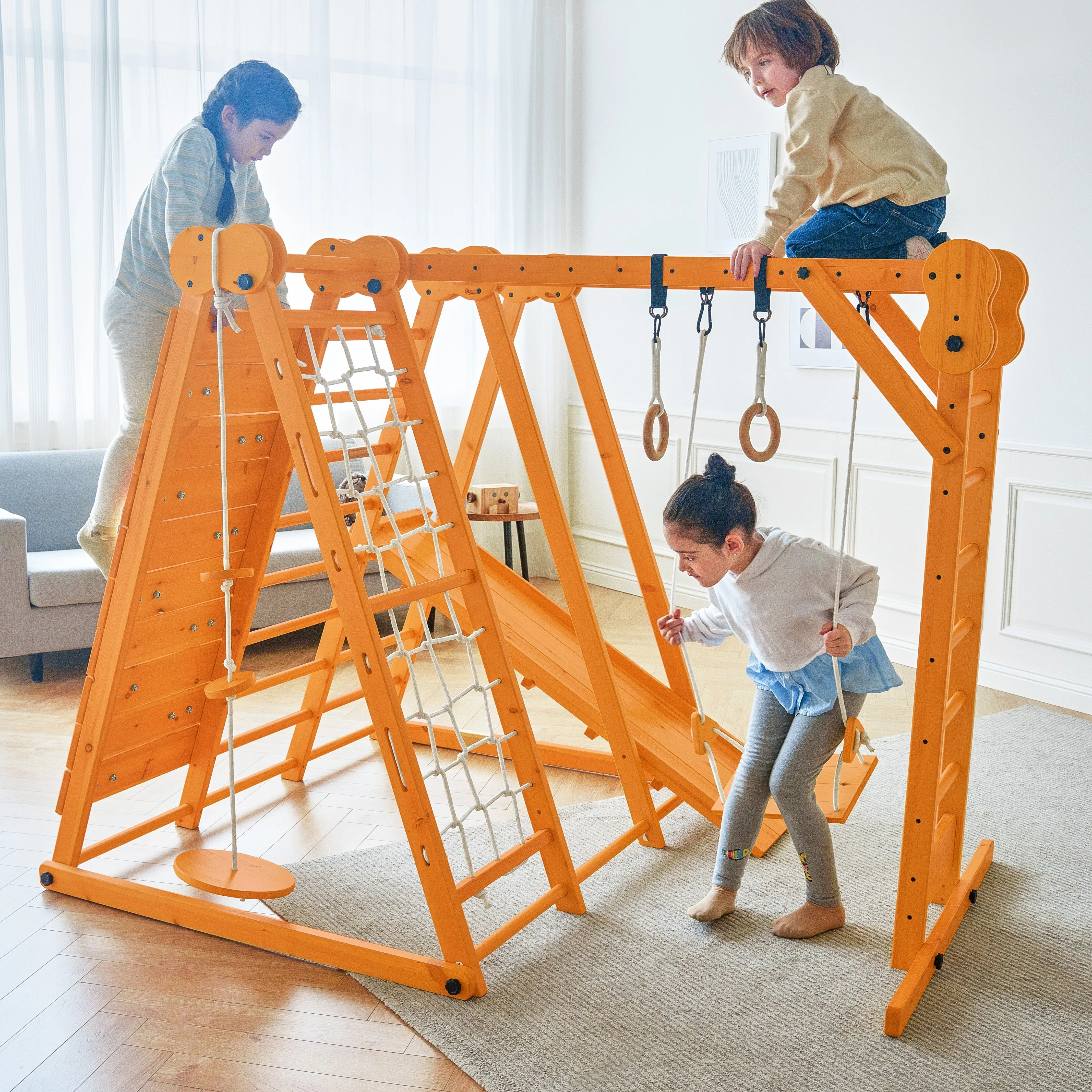 Avenlur Chestnut - 8-in-1 Indoor Jungle Gym for Toddlers