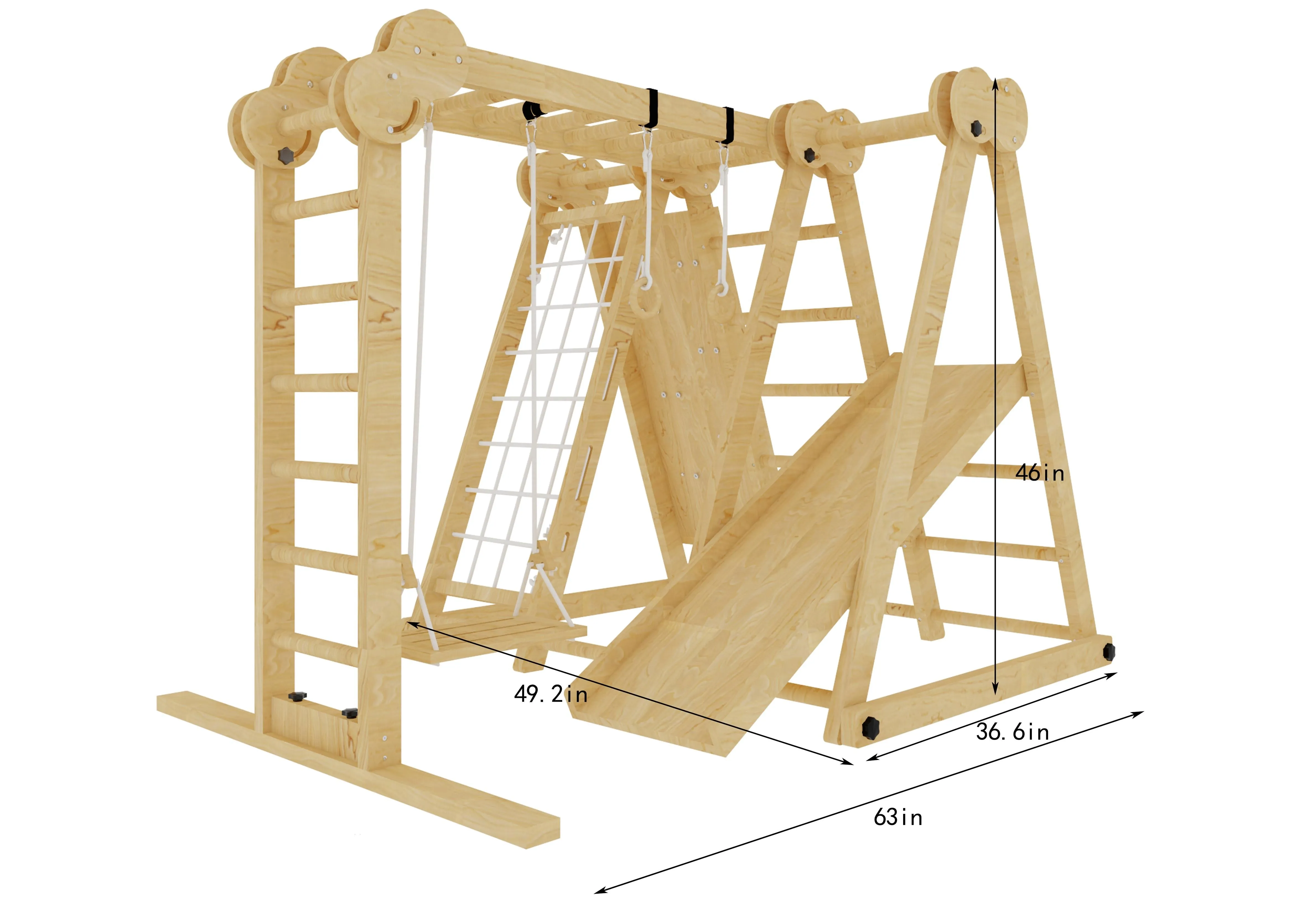 Avenlur Chestnut - 8-in-1 Indoor Jungle Gym for Toddlers