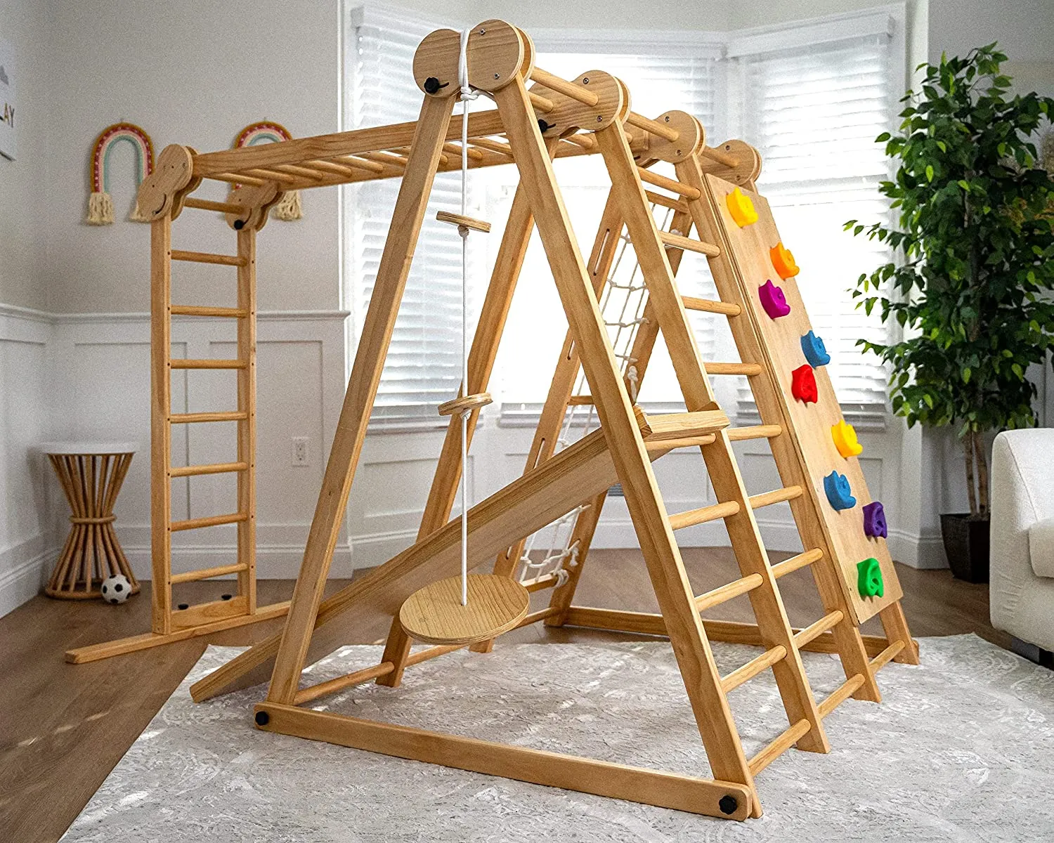 Avenlur Chestnut - 8-in-1 Indoor Jungle Gym for Toddlers