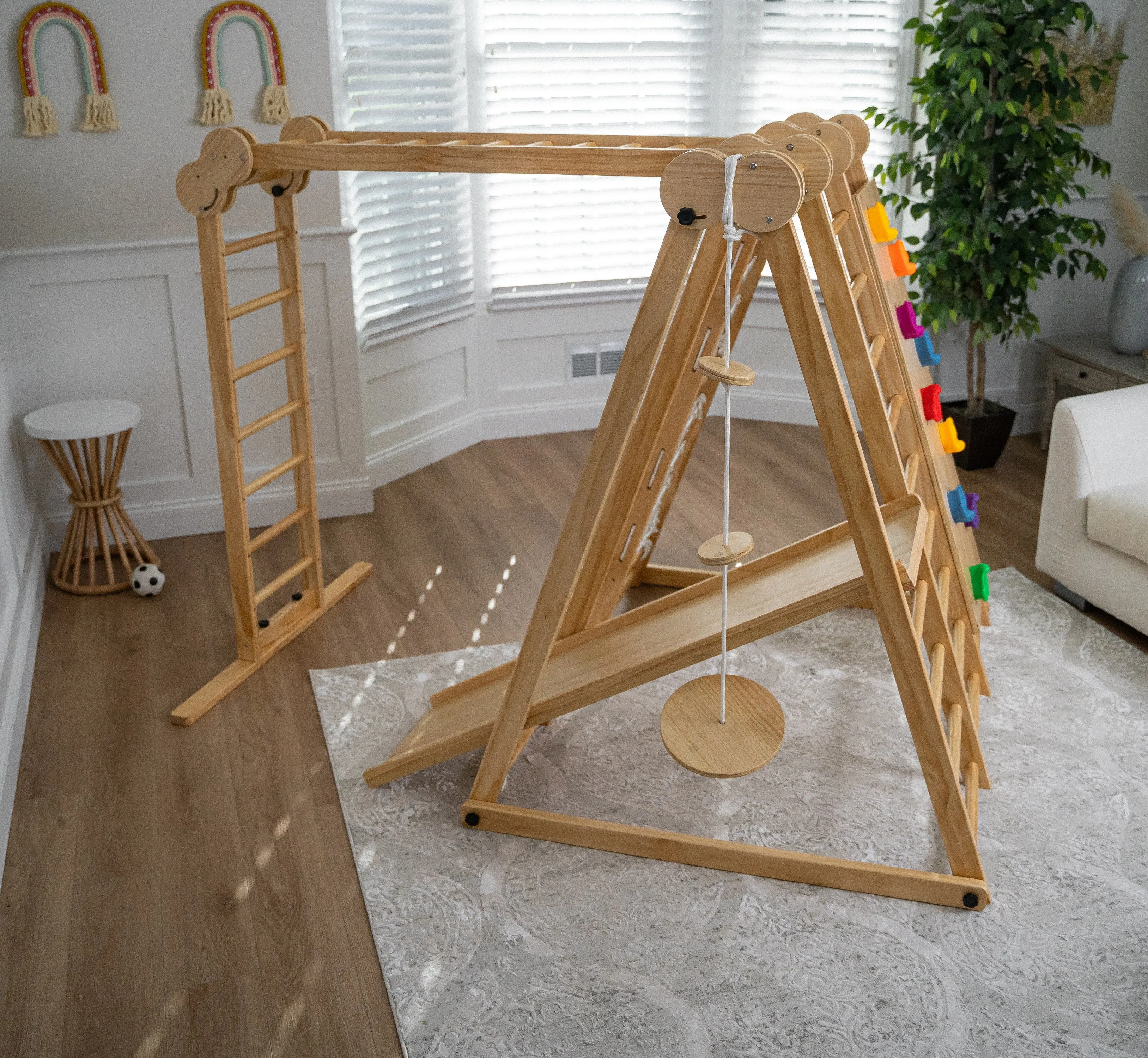 Avenlur Chestnut - 8-in-1 Indoor Jungle Gym for Toddlers