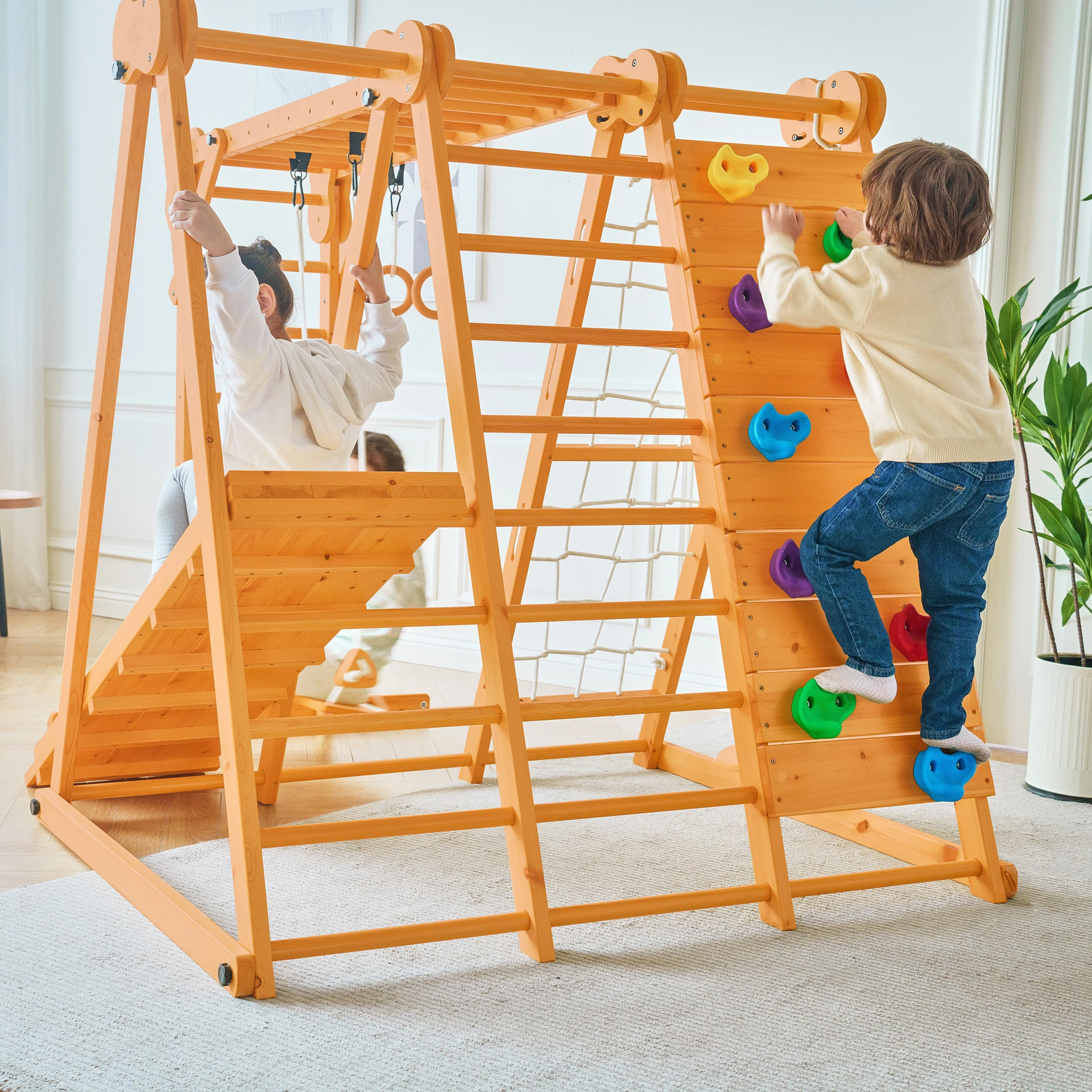 Avenlur Chestnut - 8-in-1 Indoor Jungle Gym for Toddlers