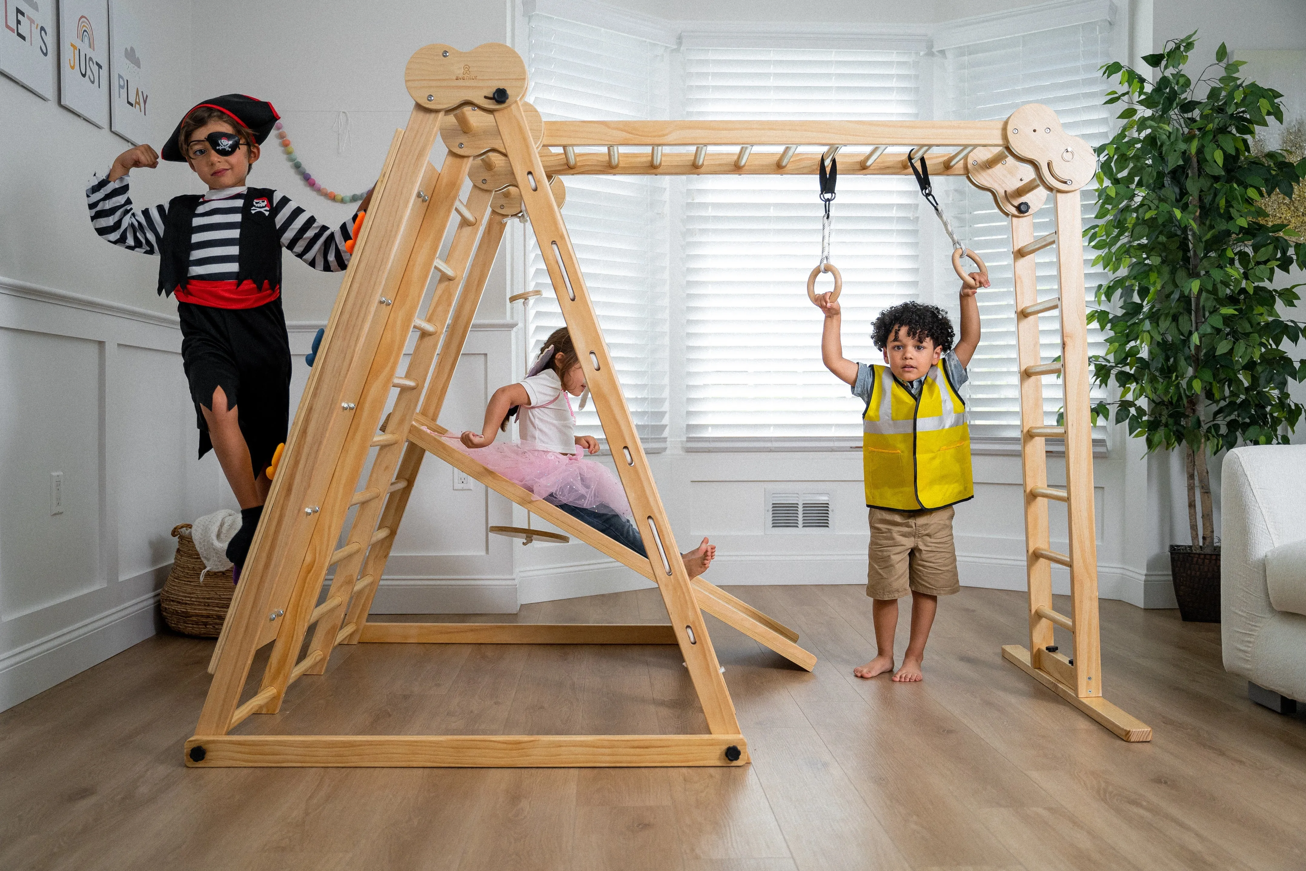 Avenlur Chestnut - 8-in-1 Indoor Jungle Gym for Toddlers