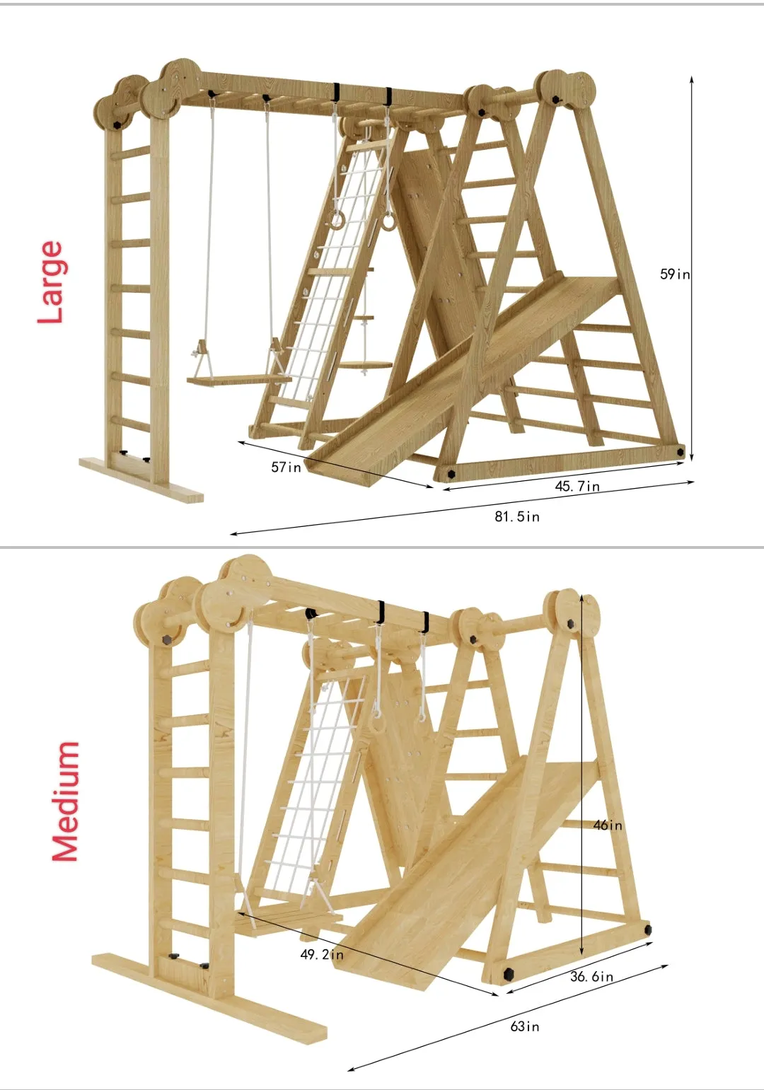 Avenlur Chestnut - 8-in-1 Indoor Jungle Gym for Toddlers