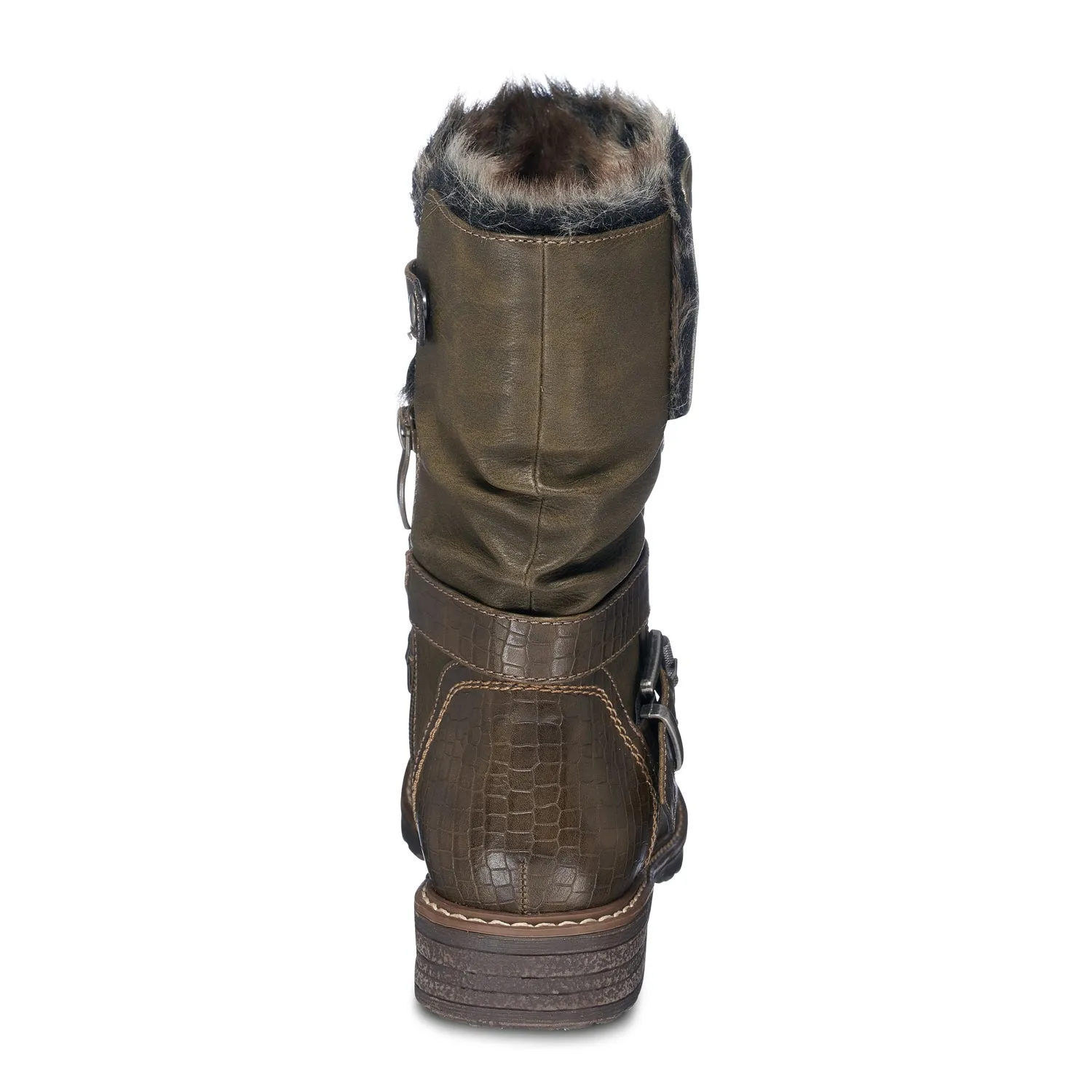 Bailey Olive Fur Boots