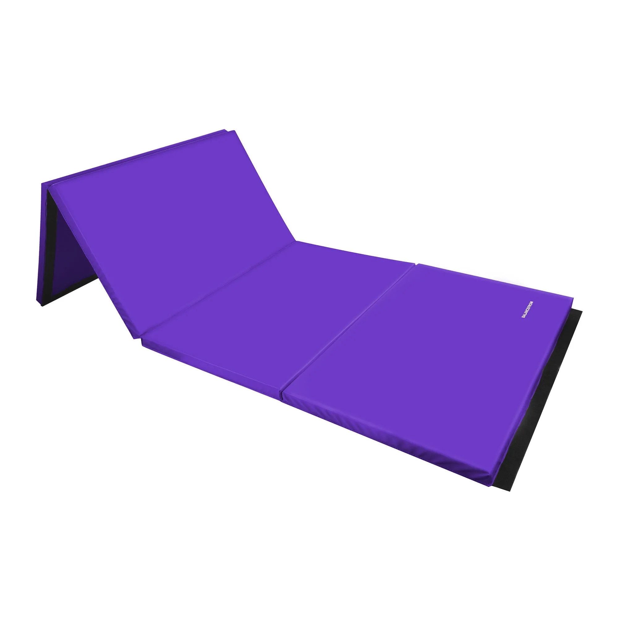 BalanceFrom 4' x 6' x 2" All Purpose Folding Fitness Gymnastics Gym Mat, Purple