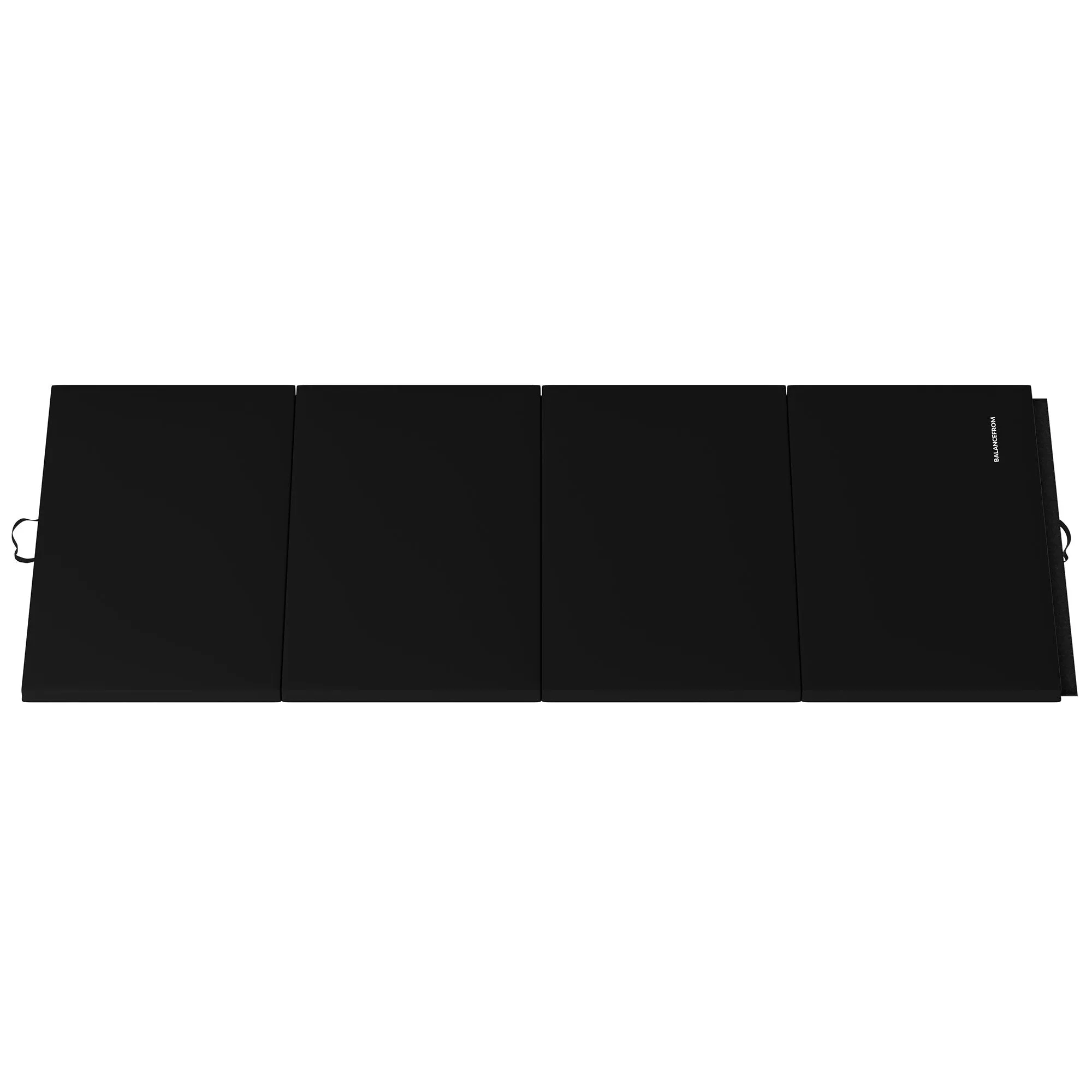 BalanceFrom 4' x 8' x 2" All Purpose Folding Fitness Gymnastics Gym Mat, Black