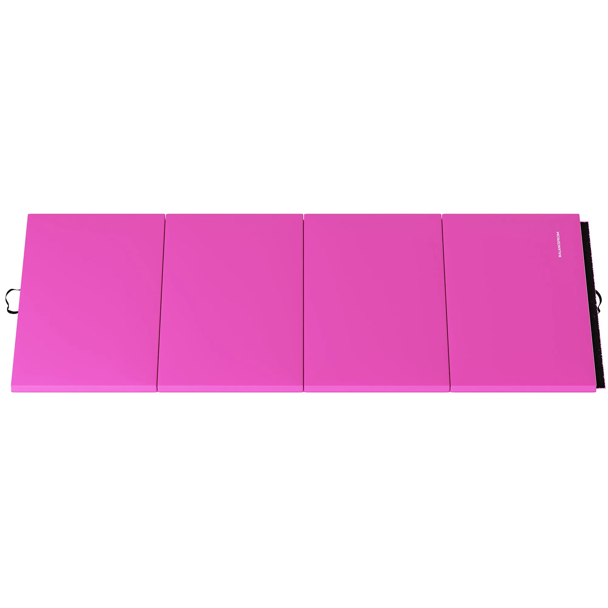 BalanceFrom 4' x 8' x 2" All Purpose Folding Fitness Gymnastics Gym Mat, Pink