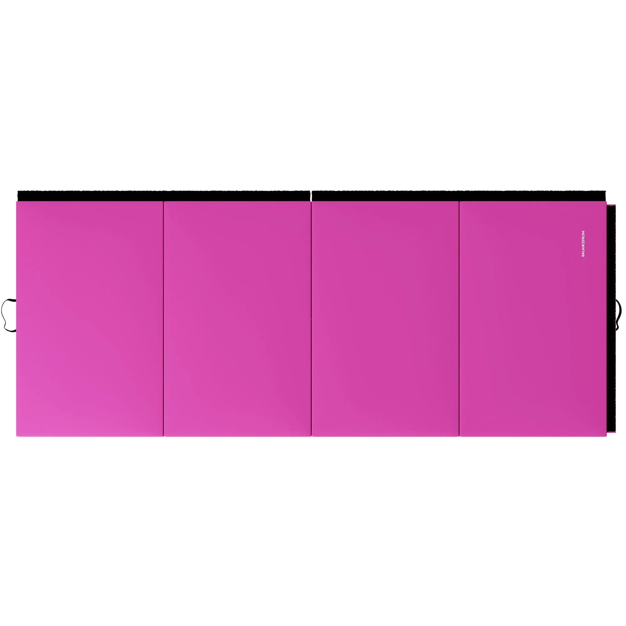 BalanceFrom 4' x 8' x 2" All Purpose Folding Fitness Gymnastics Gym Mat, Pink