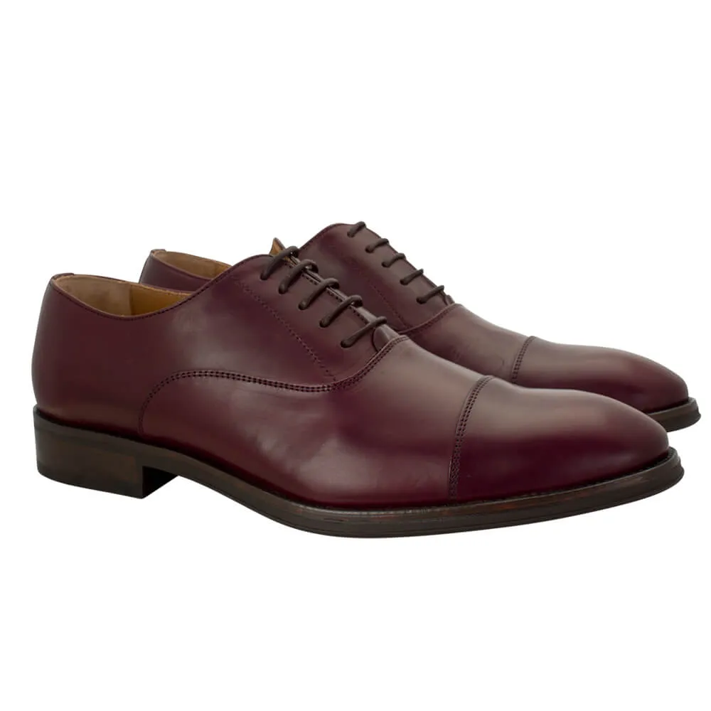 Bordeaux leather lace up shoes