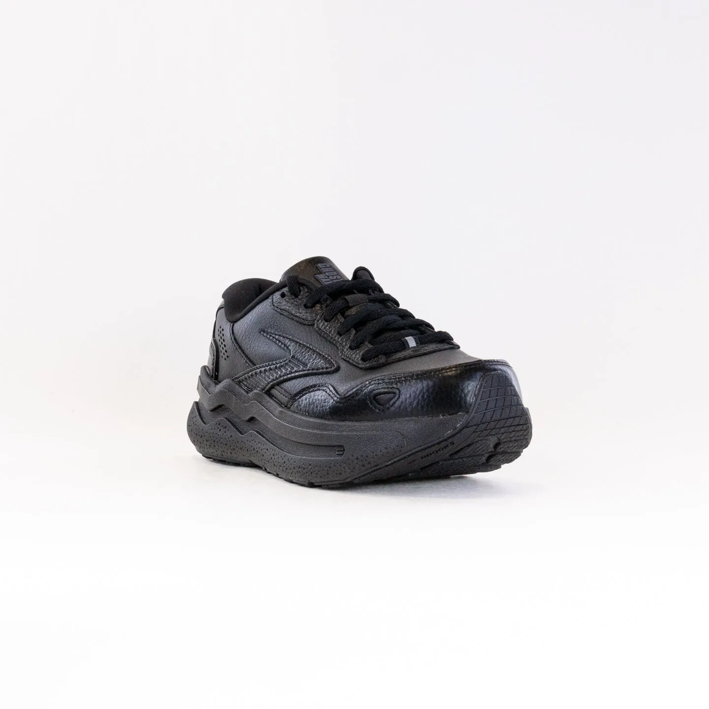 Brooks Ghost Max Leather (Men's) - Black/Black