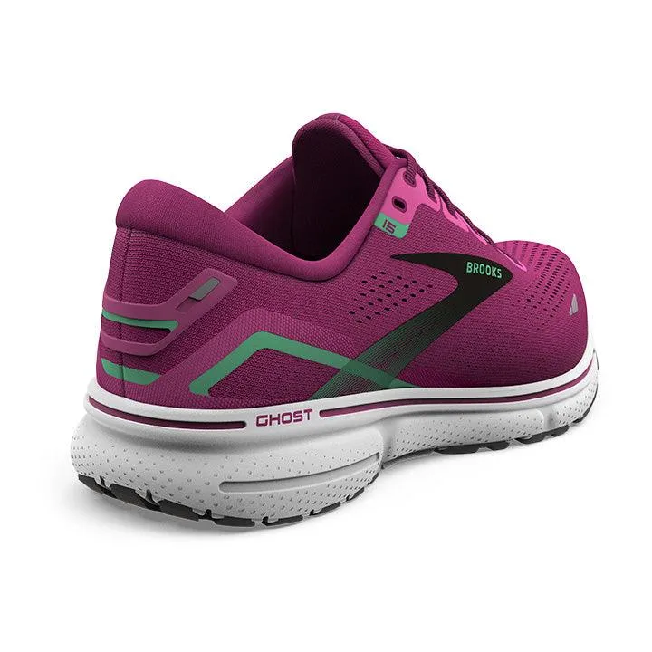 Brooks Womens Trainer Ghost 15 Pink/Festival Fuchsia/Black