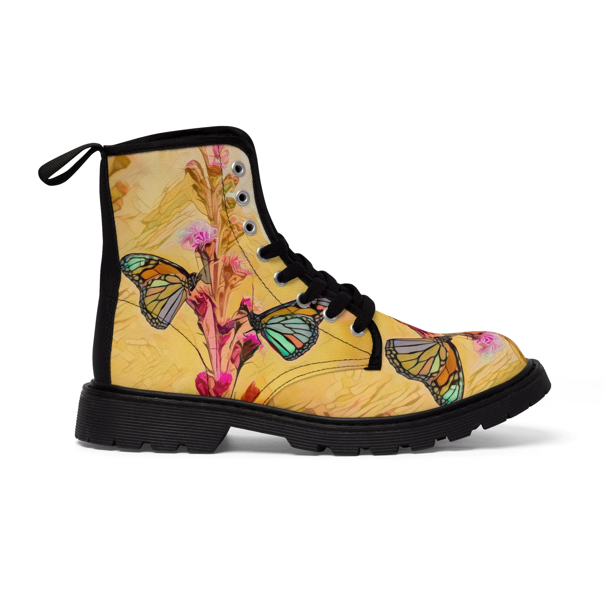 Butterfly Chroma Passion Canvas Art Boots