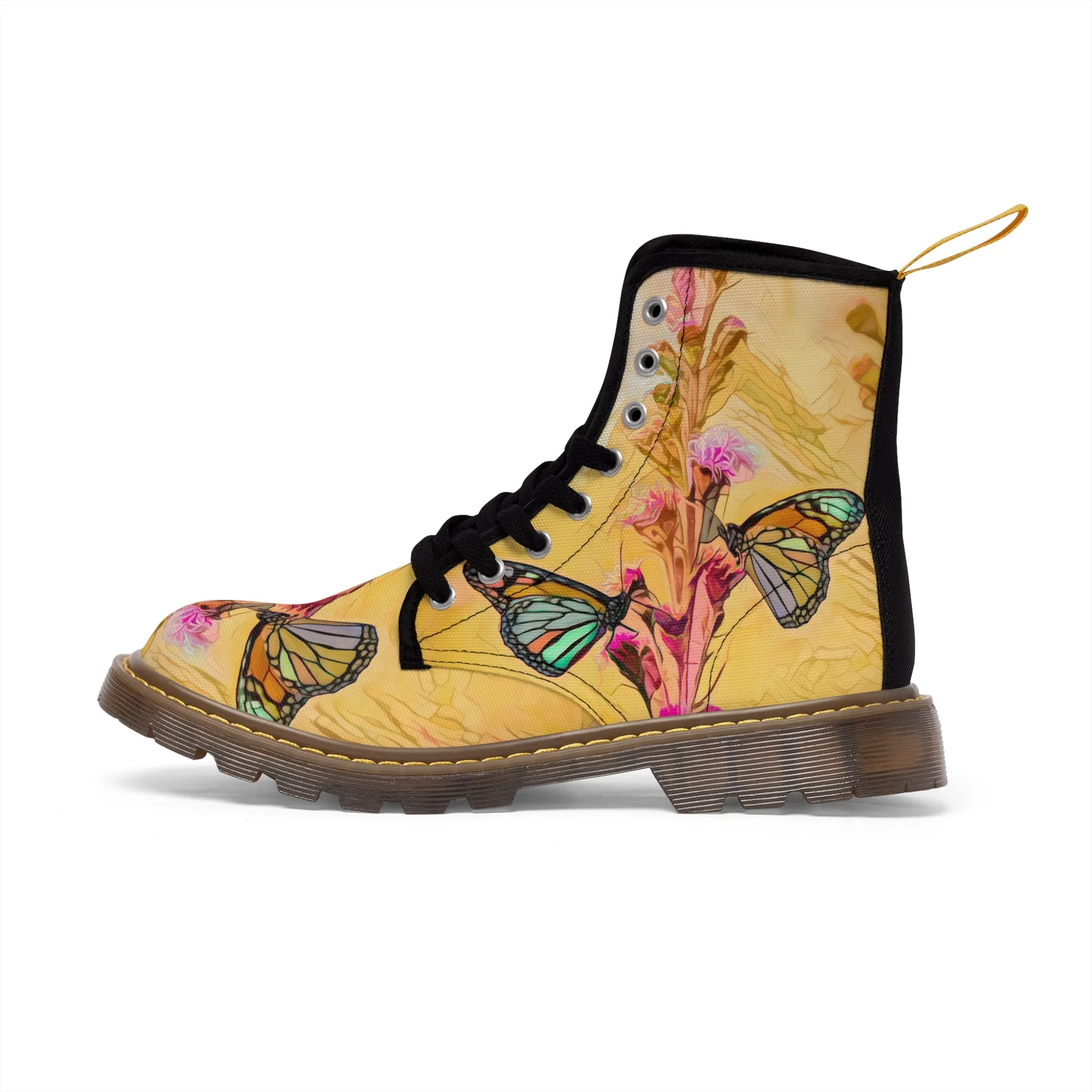 Butterfly Chroma Passion Canvas Art Boots