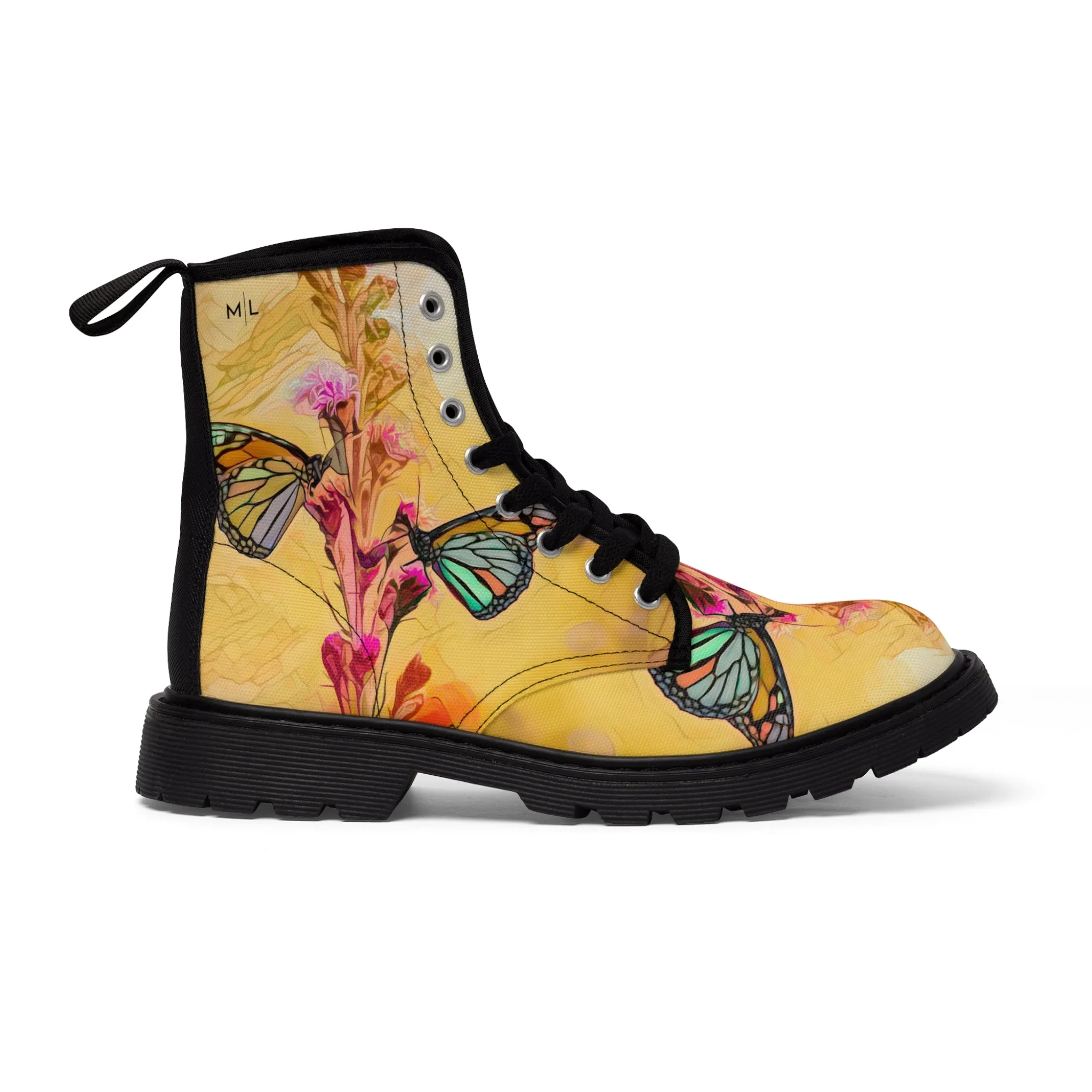 Butterfly Chroma Passion Canvas Art Boots