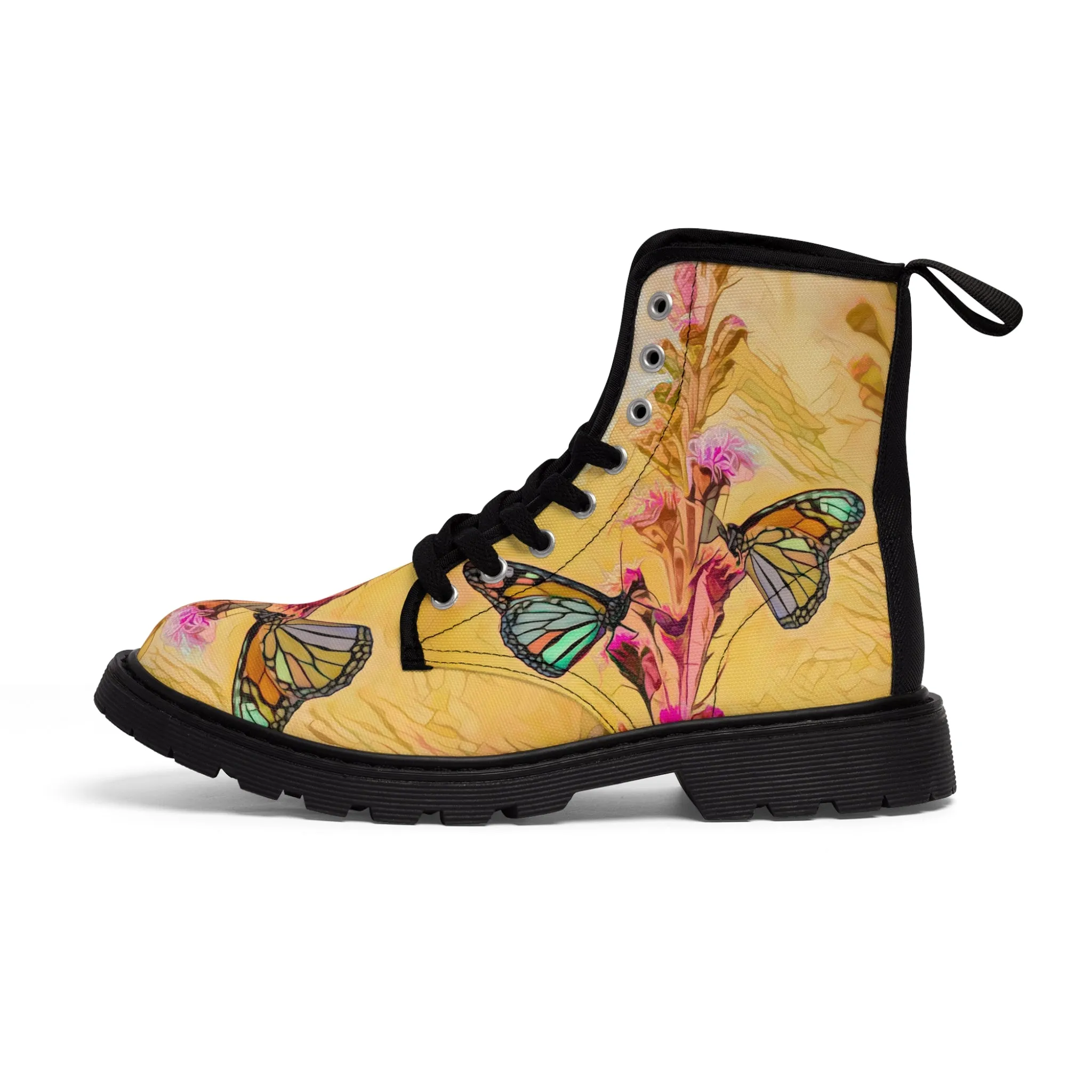 Butterfly Chroma Passion Canvas Art Boots