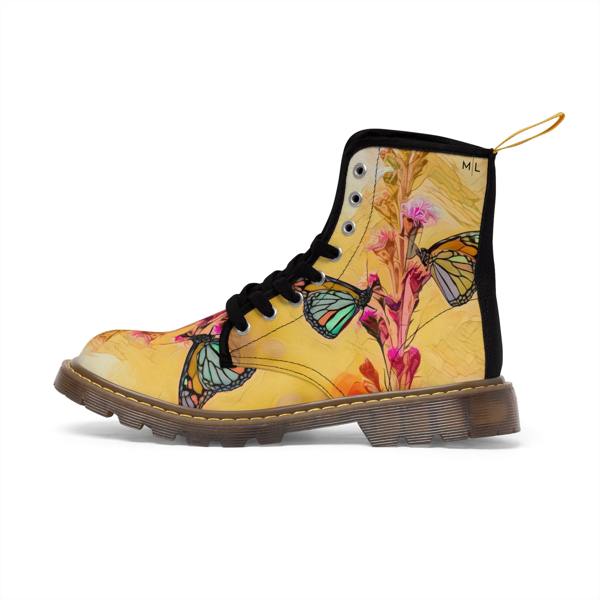 Butterfly Chroma Passion Canvas Art Boots