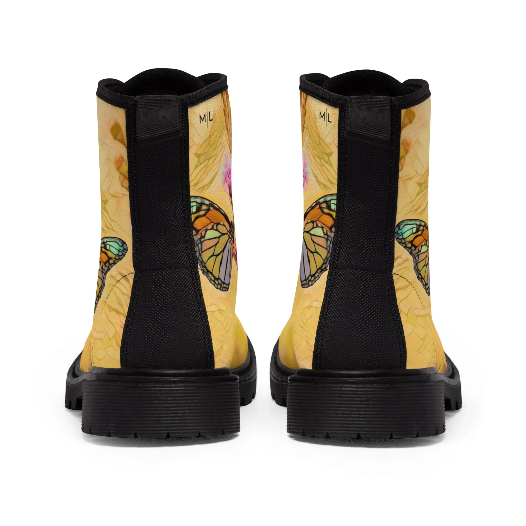 Butterfly Chroma Passion Canvas Art Boots