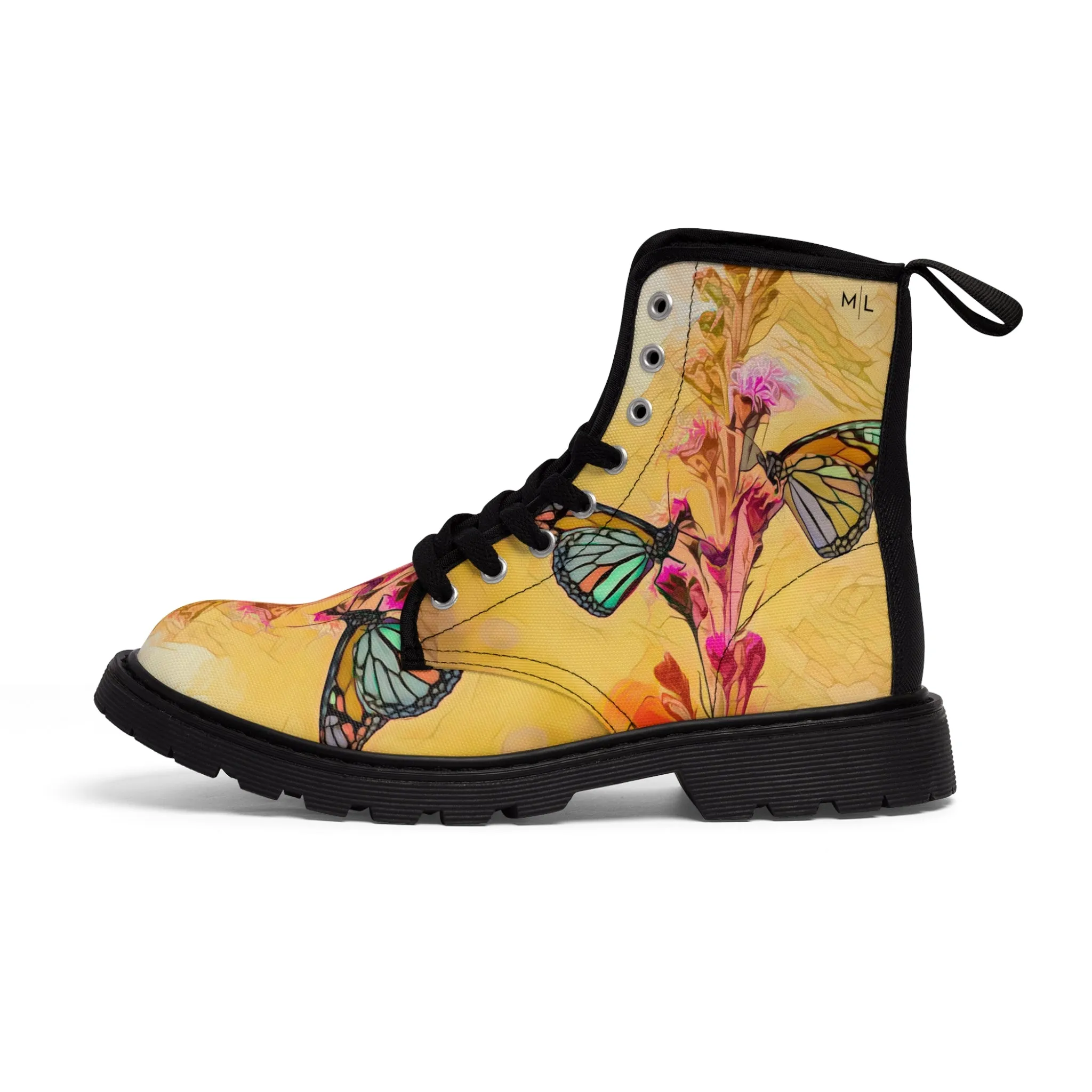 Butterfly Chroma Passion Canvas Art Boots