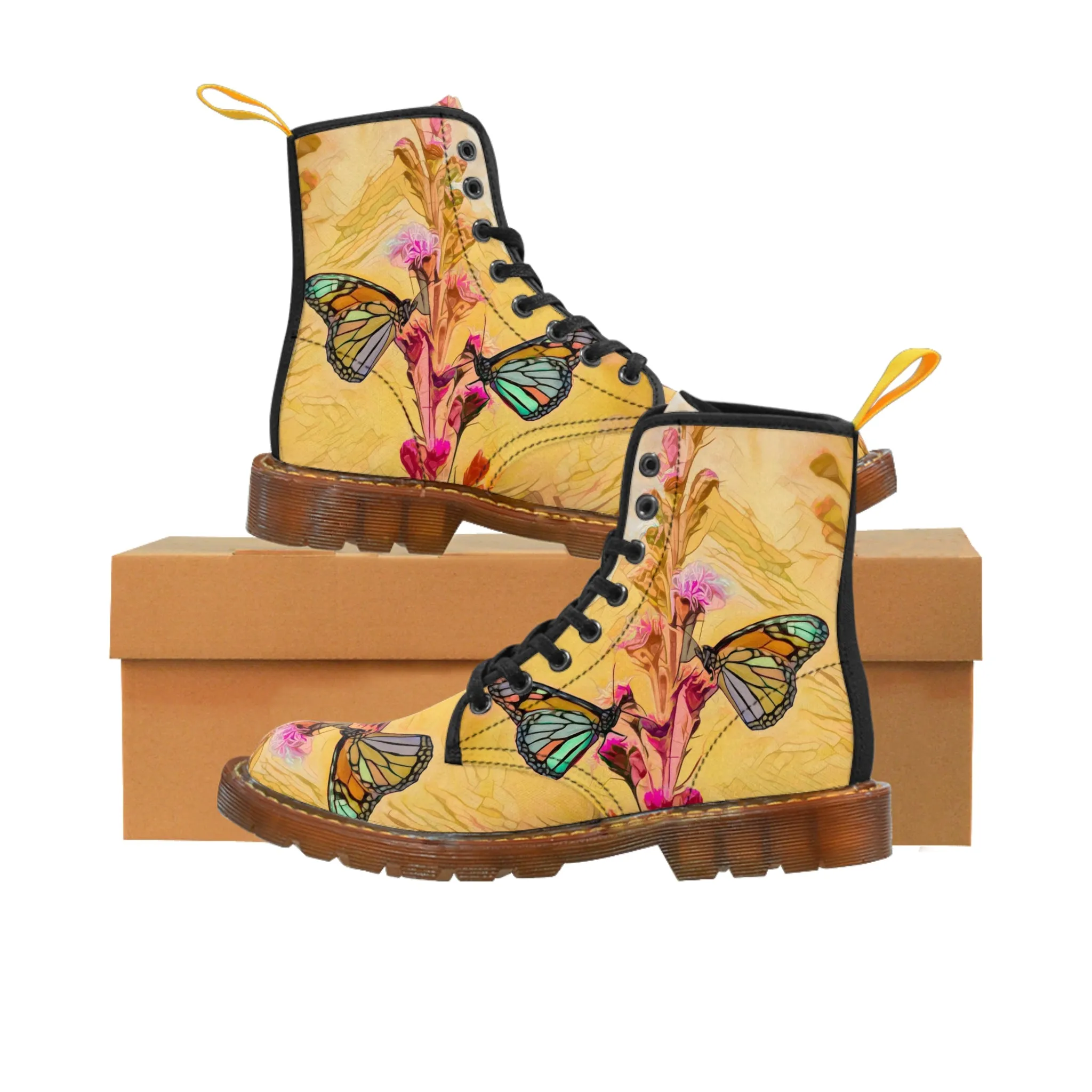 Butterfly Chroma Passion Canvas Art Boots