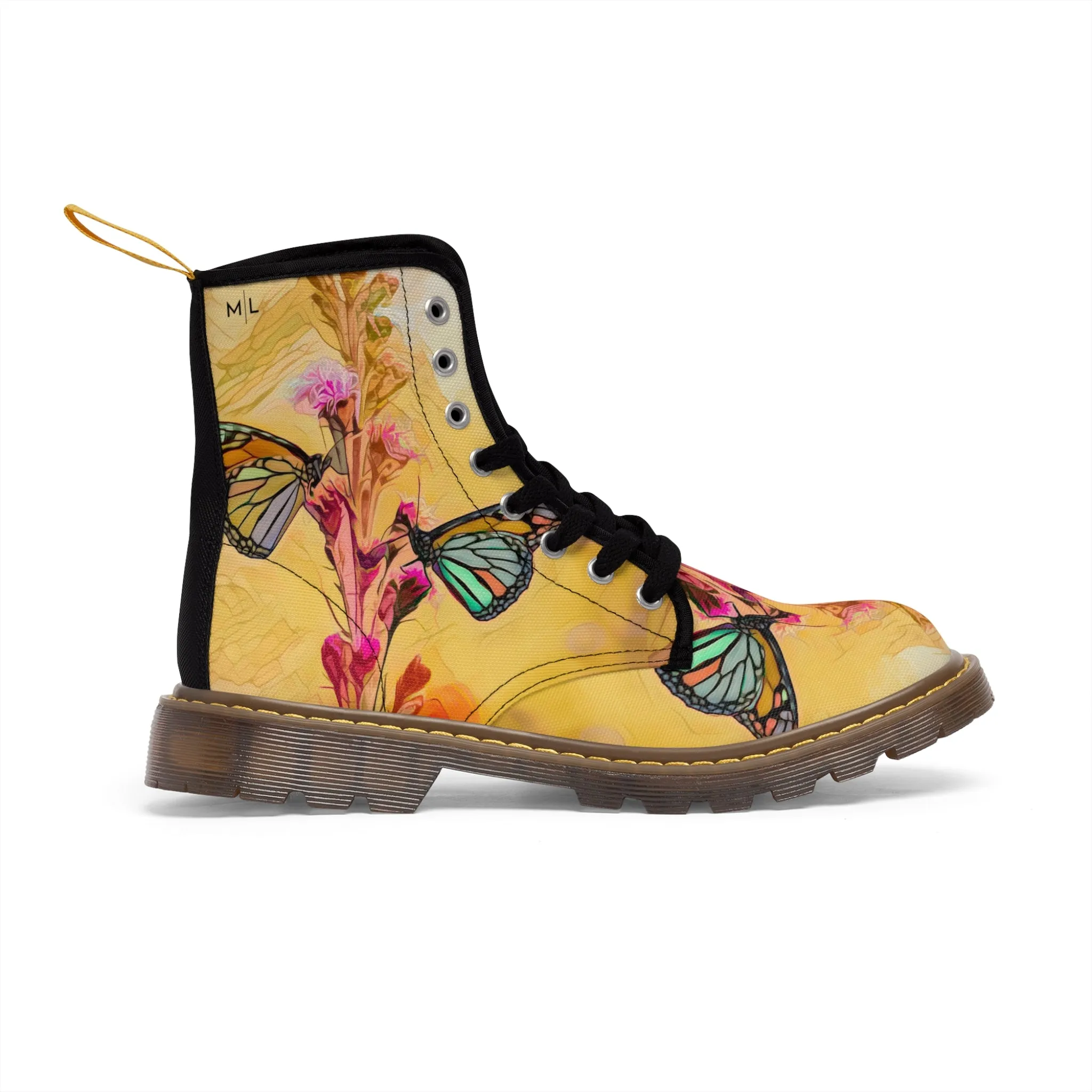 Butterfly Chroma Passion Canvas Art Boots