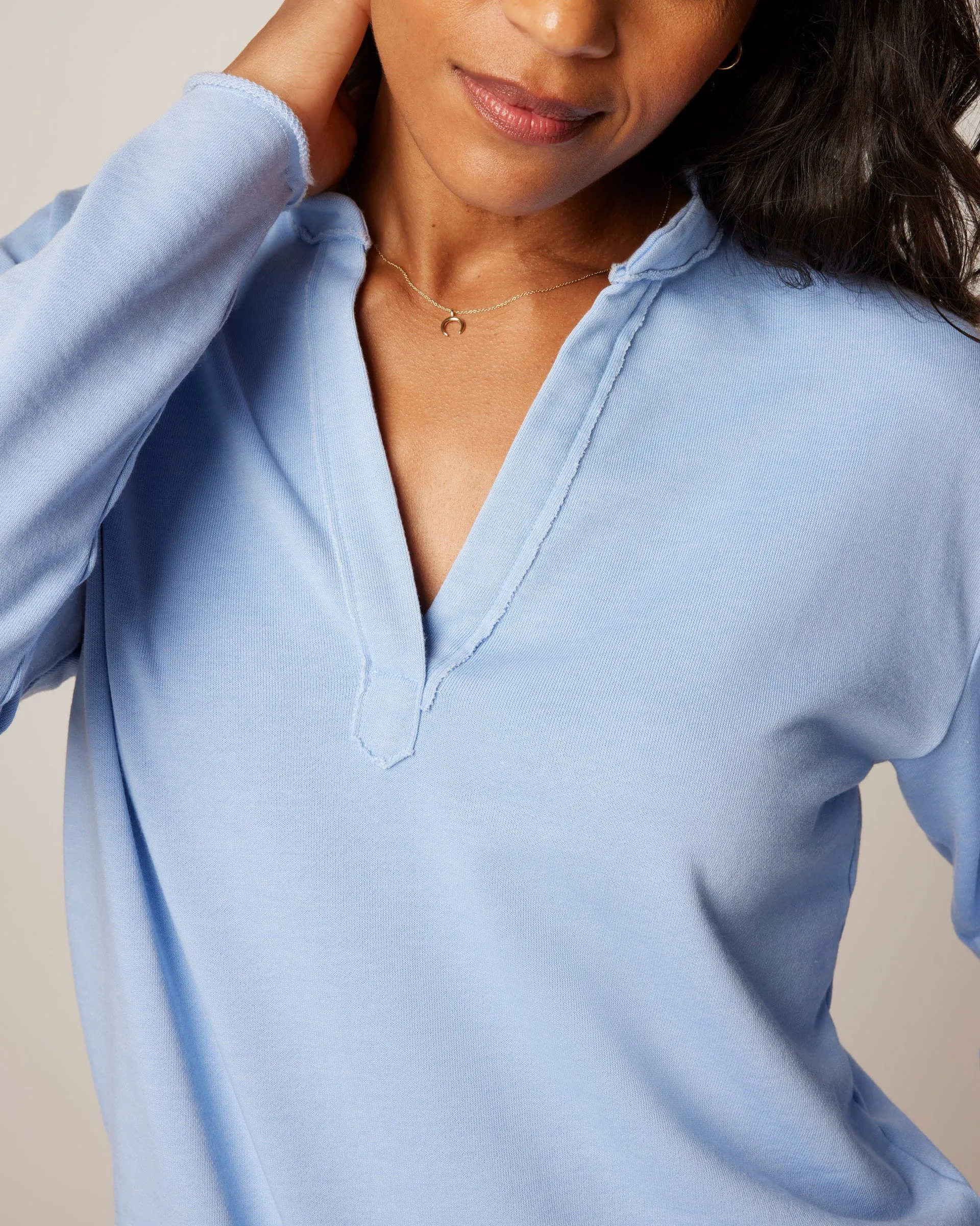 Camilla V-Neck Cotton Blend Pullover