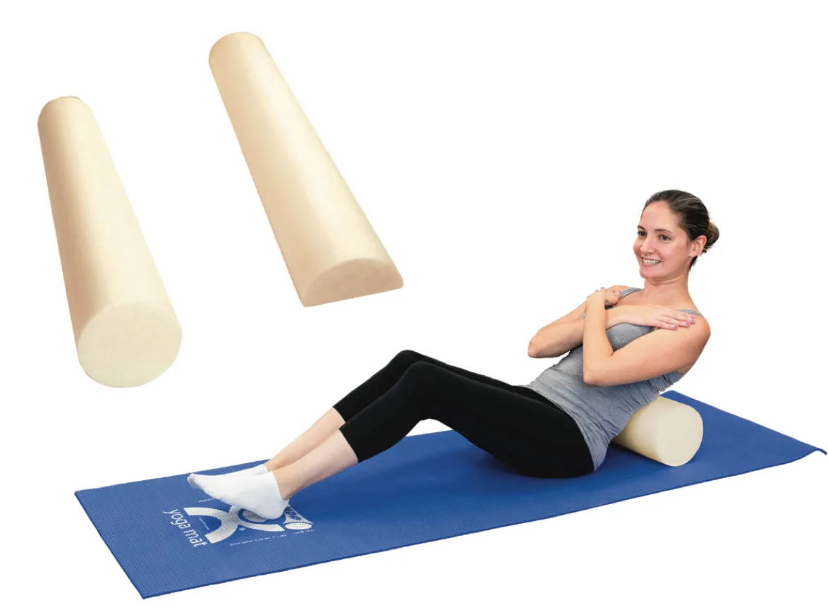 CanDo Plus Antimicrobial Foam Roller, Half-Round (6" x 36")