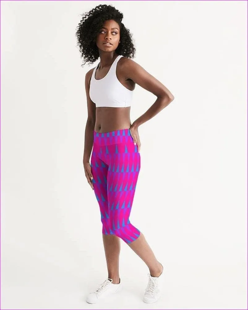 Candy Checkered Womens Mid-Rise Capri