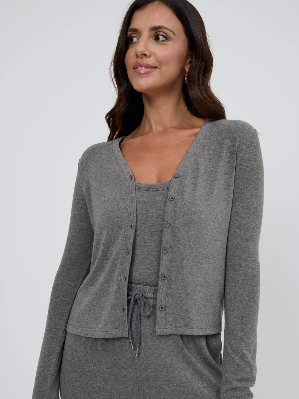 Capsule lounge cardigan-Grey