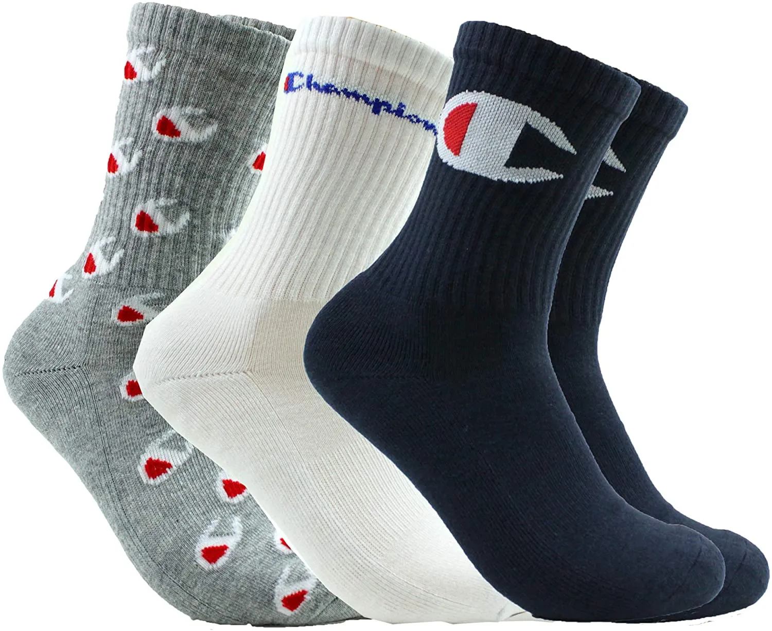 Champion LIFE Women's 3-Pack Mixed Print Crew Socks