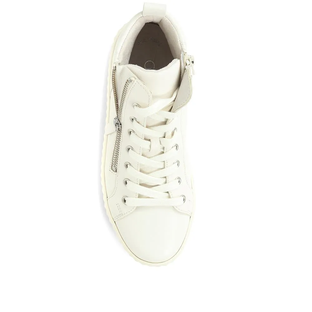 Chunky Leather High Top Trainers - GAB35535 / 322 391