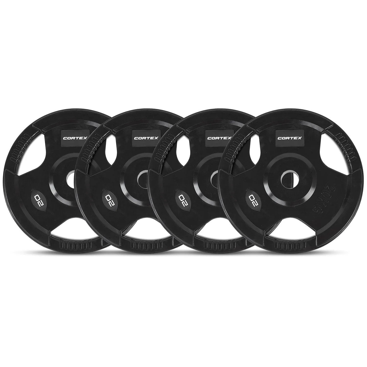 CORTEX 20kg Tri-Grip Olympic Plates 50mm (Set of 4)