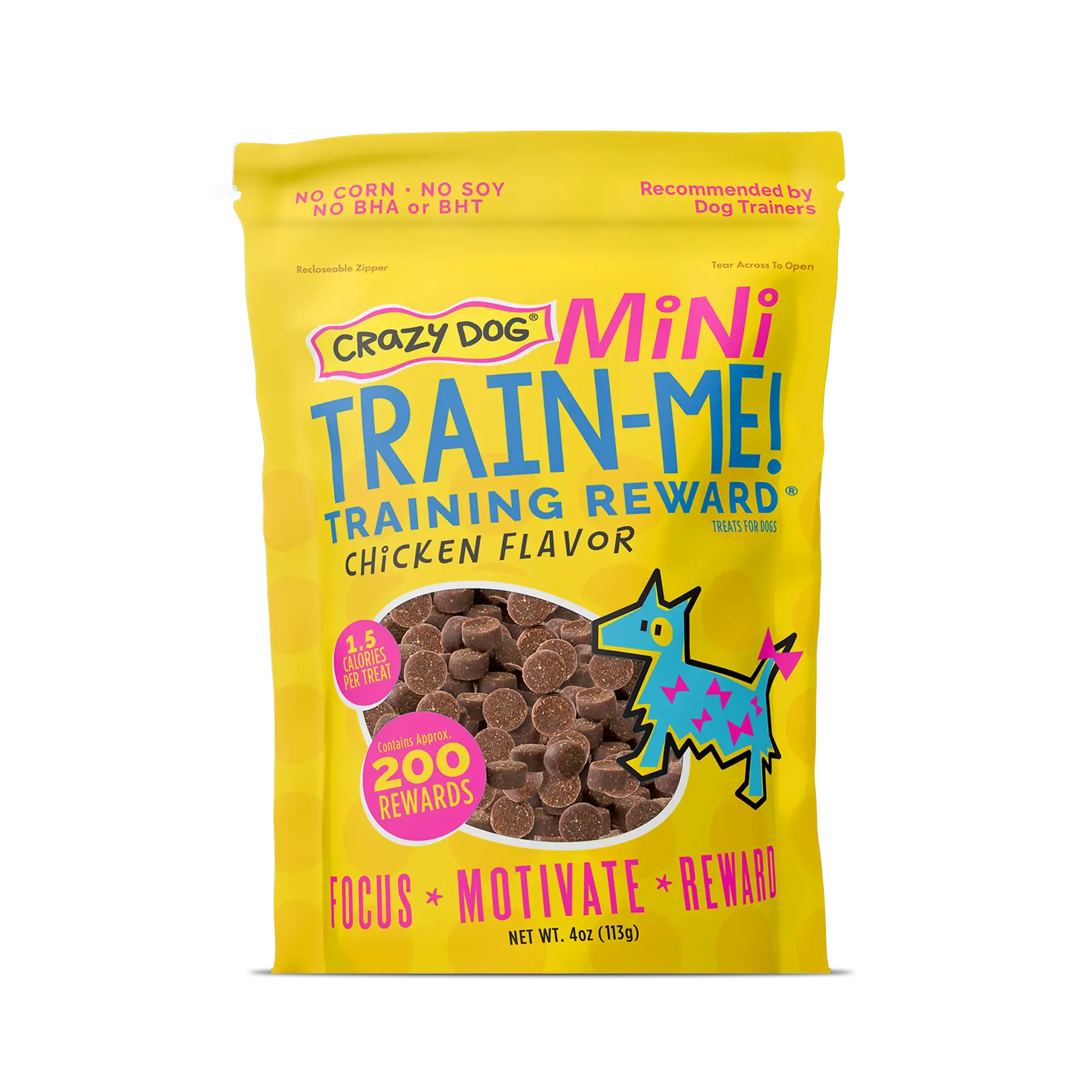 Crazy Dog Train-Me! Chicken Flavor Dog Treats 4 Oz