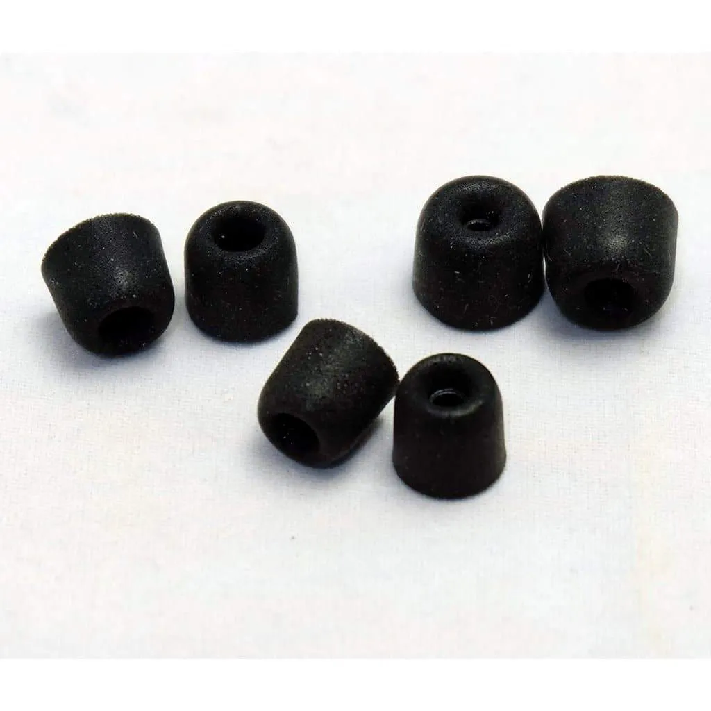 Dekoni Audio The Mercury Premium Memory Foam Isolation Earphone Tips, Black, 4.9mm, 3-Pack