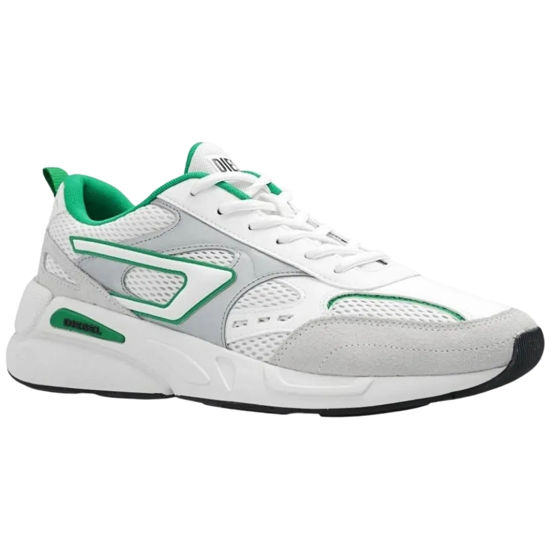 Diesel Green Style S-Serendiptiy Sport White Sneakers