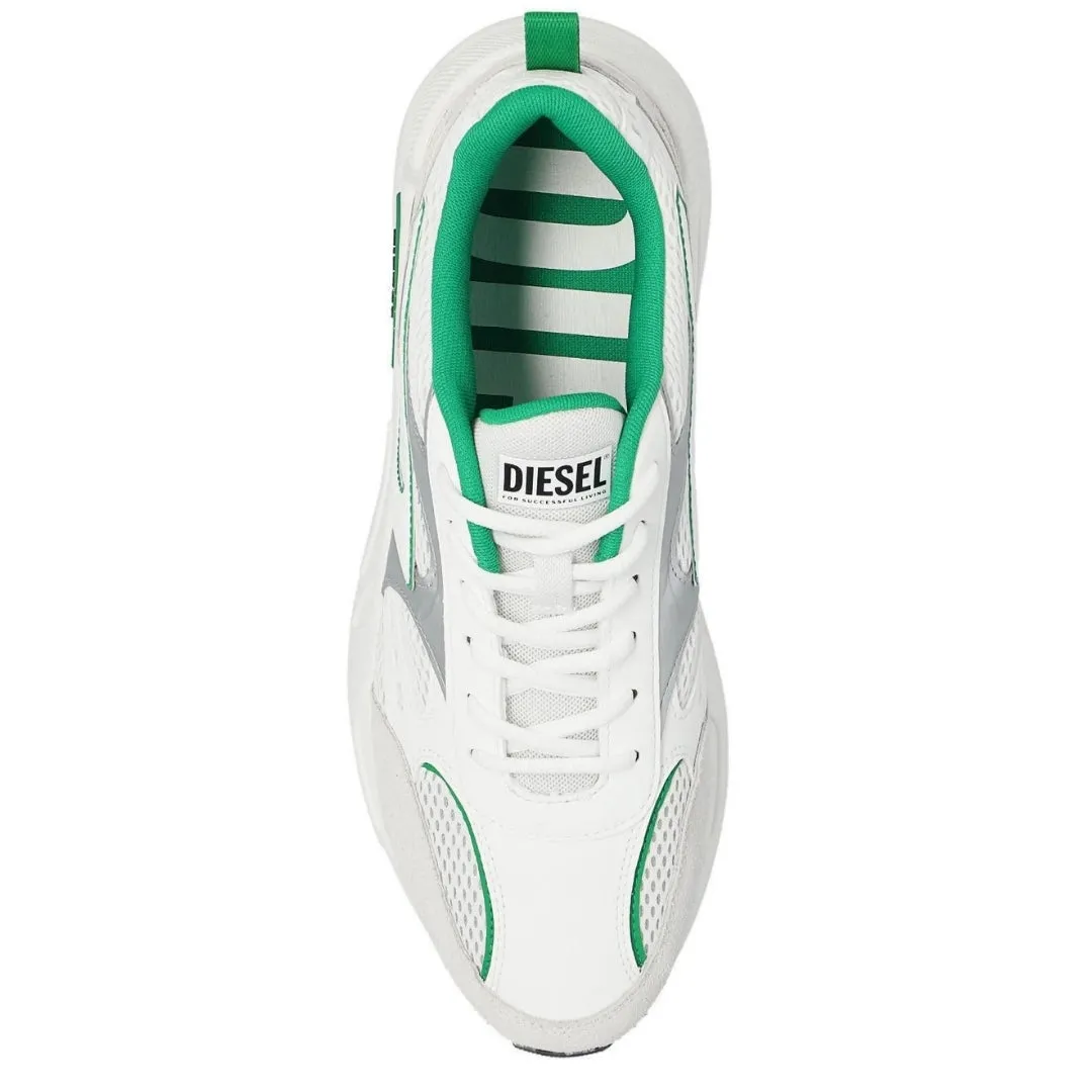 Diesel Green Style S-Serendiptiy Sport White Sneakers