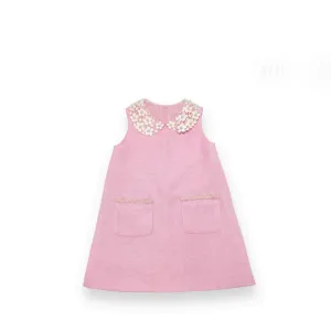 Doe A Dear - Tweed Collar Dress - Pink