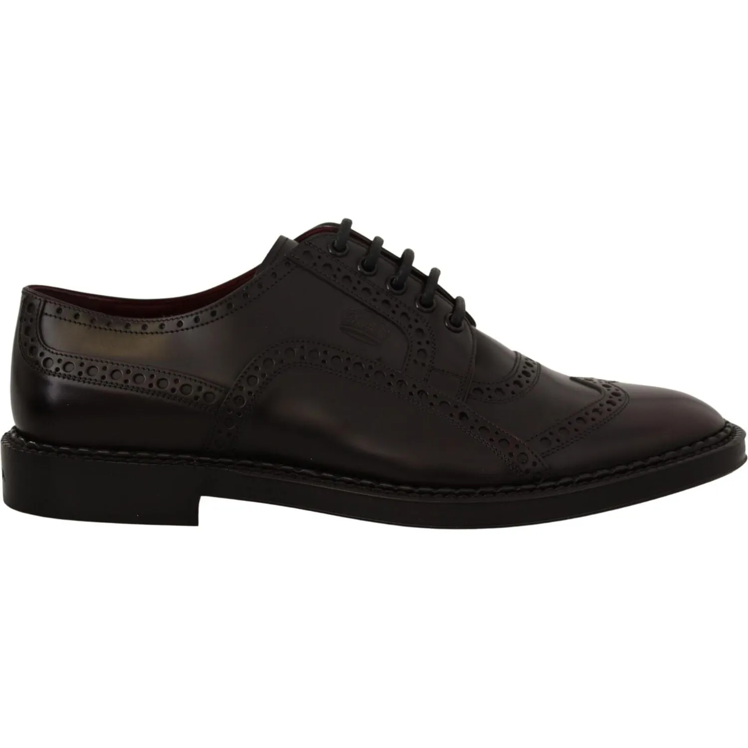 Dolce & Gabbana Elegant Purple Leather Derby Formal Shoes