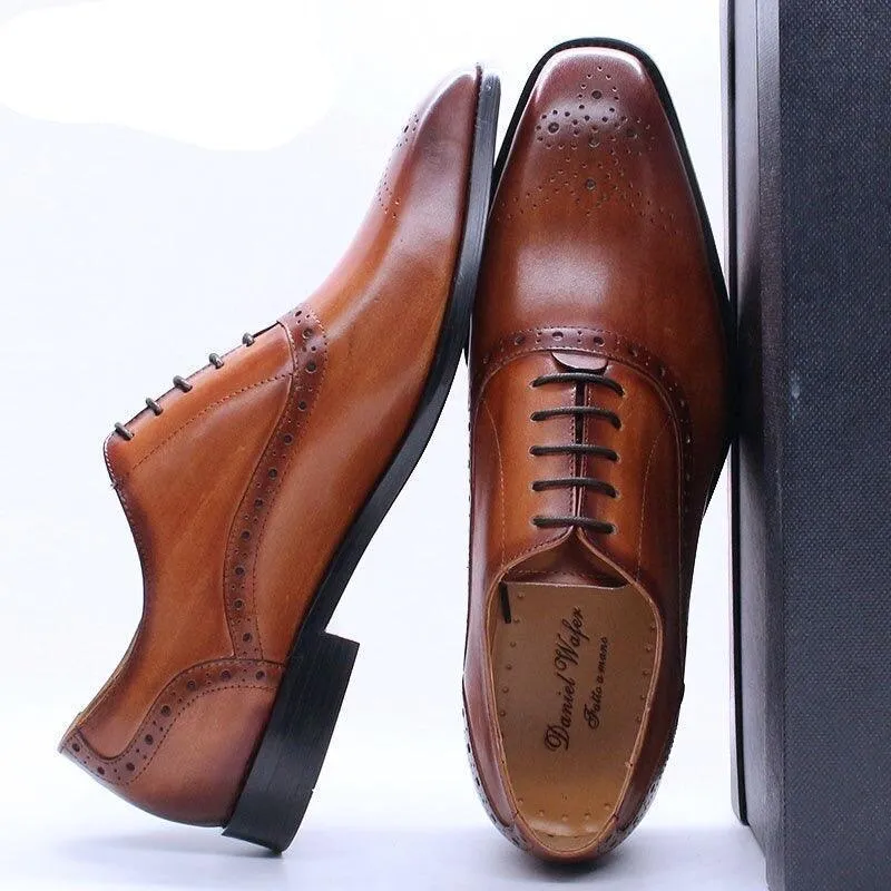 Dress Shoes -  Axel Leather Lace-Up Men Shoes