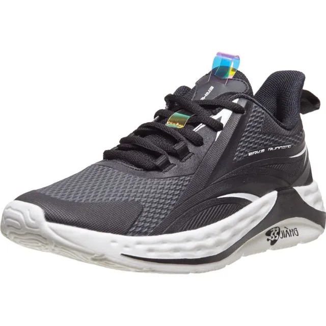 Erke Cushioning Men Running Shoes Black/White